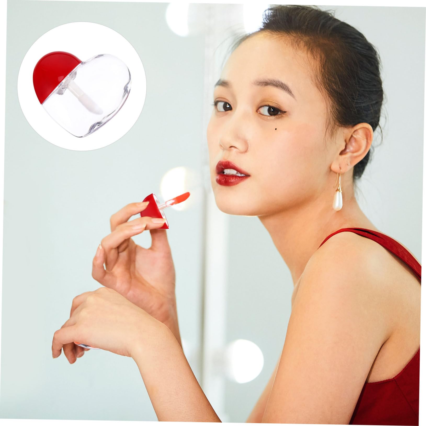 Healvian 60stücke Diy Herzform Lipgloss Röhrchen Leere Lip Balm Flaschen Für Kosmetik Für Diy-projekte Langlebig Und Auslaufsicher Für Kreative Anwendungen