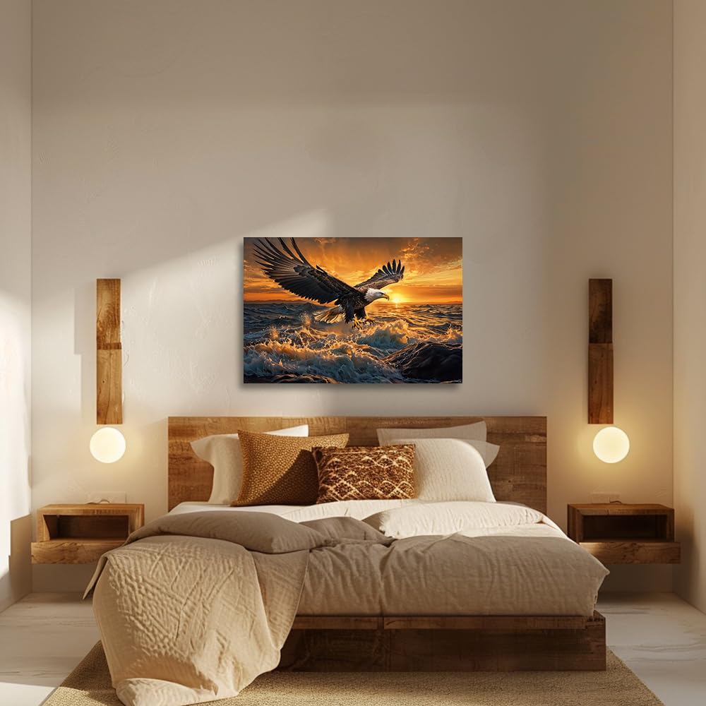 Amazon.co.jp: CGXLB イーグル ウォールアート 舞い上がる鷲の絵画