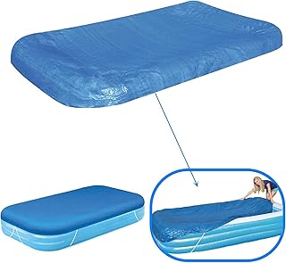 Rectangle Inflatable Pool Cover Pool Cover Dustproof Square Rectangular Pool Cover Swimming Pool Cover for Garden Paddling Family Pools Protector (120 in x 72 in)