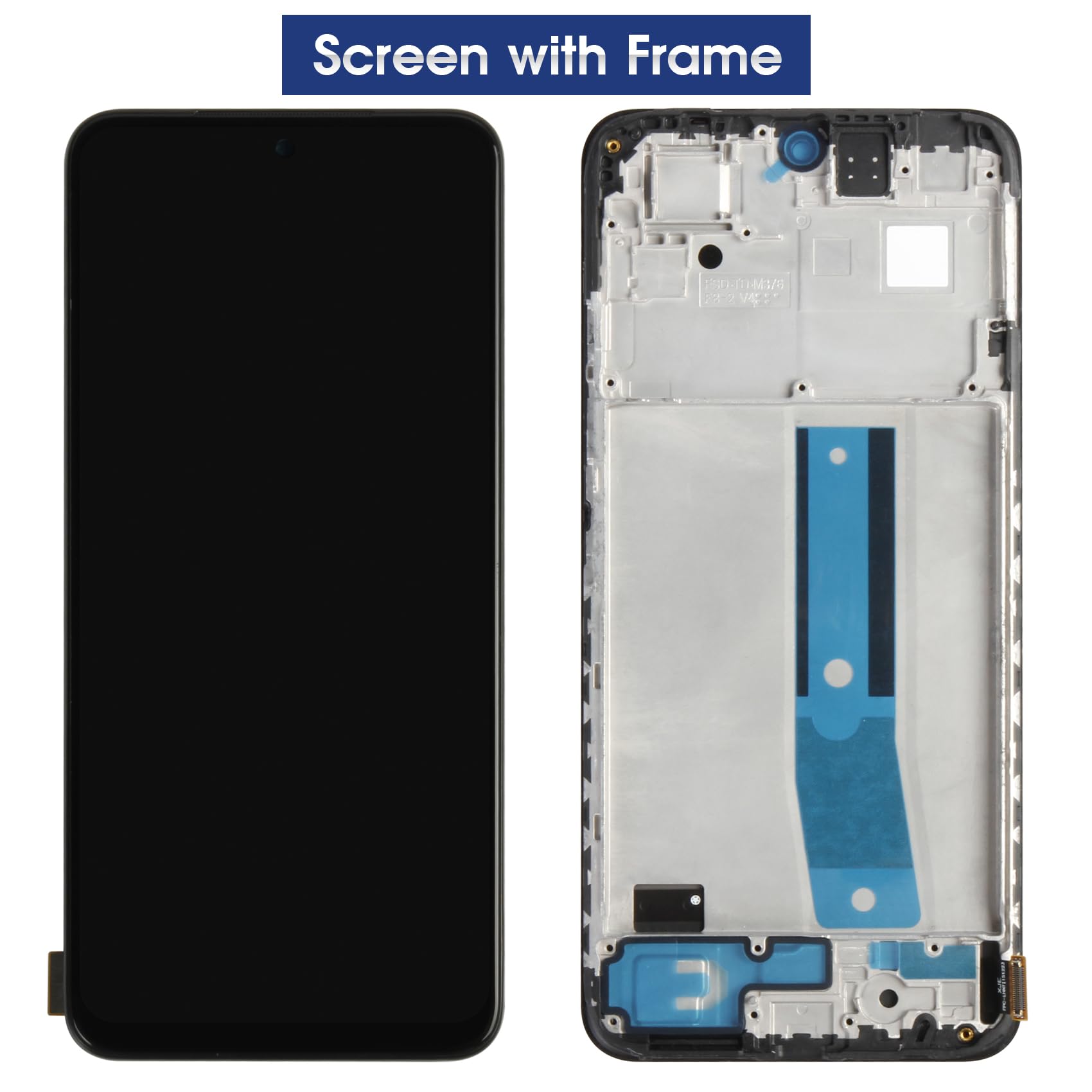 Atwist LCD Schermo per Xiaomi Redmi Note 11 Display Touch Screen Digitizer Parti di Ricambio Assembly per Redmi Note11 4G 2201117TG/2201117TI (Nero con Cornice, Non per Redmi Note 11s)