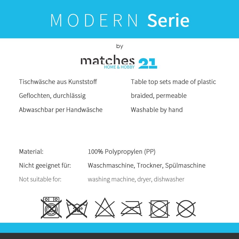 matches21 Tovaglietta Set di Tovagliette borda Tovagliette