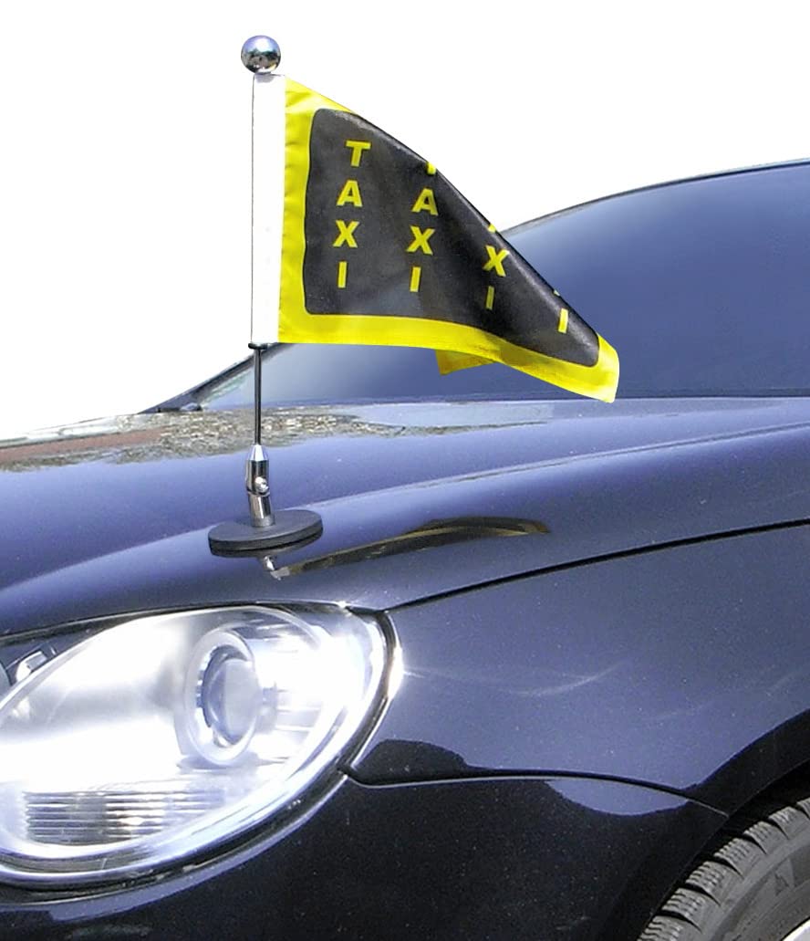 Bandiera con supermagnete per automobile Diplomat-1-Chrome con bandiera