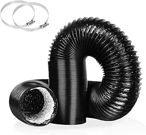 YIJUHOU 4Inch 10FT Long Flexible Aluminum Air Ducting Heavy-Duty 4 Layer Dryer Vent Hose