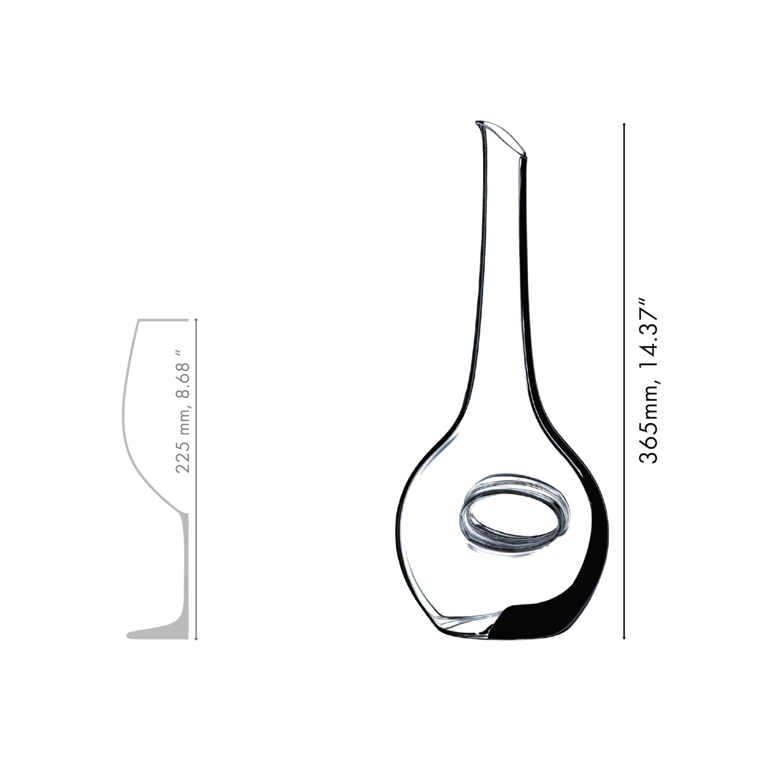 Riedel Decanter Black Tie Occhio Nero, Decantatore di Vetro Pregiato, 1210 ml, 2009/04