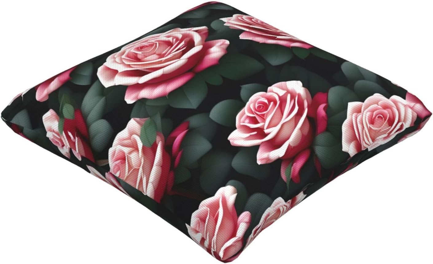 Rose Flower of Many Fans Imitation Linen Pillowcase -2 Sets, Fashionable Home Decoration, Used for Sofas, Gardens, beds