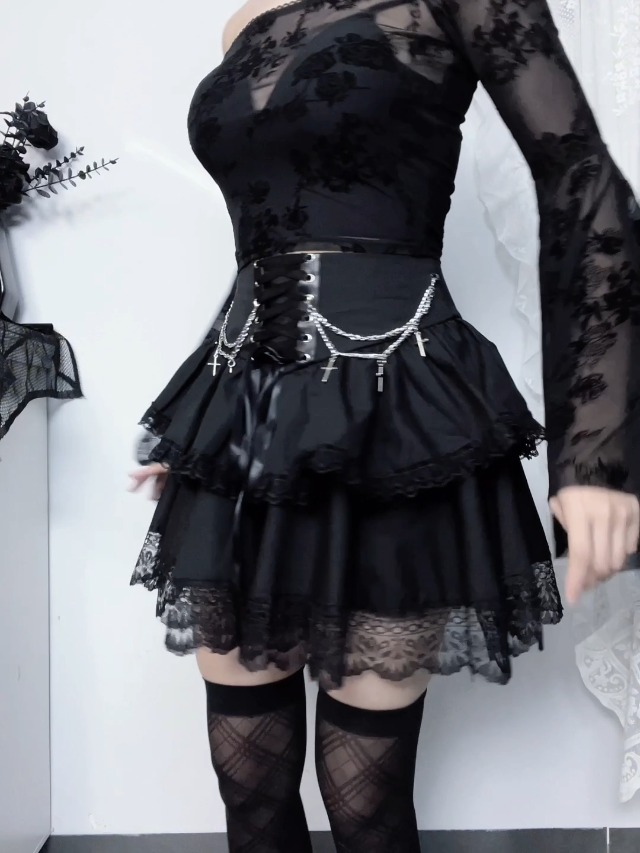 Amazon.com: TSMNZMU Womens Gothic Mini Skirts High Waist Punk
