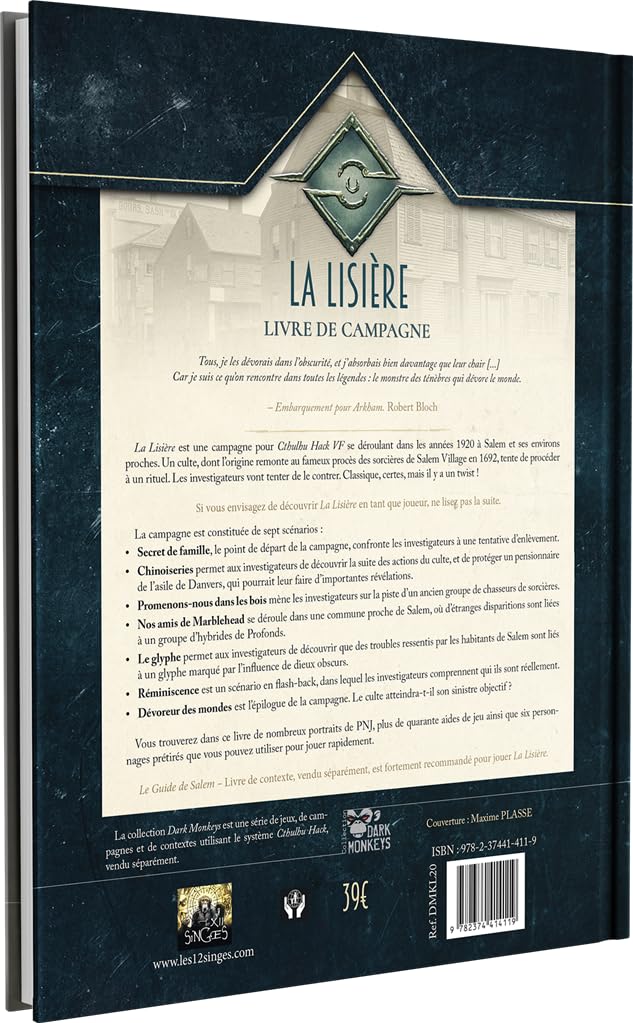 La Lisière - Livre de Campagne - Jeu de Rôle - Jeu de Société - A partir de 14 Ans - Version Française