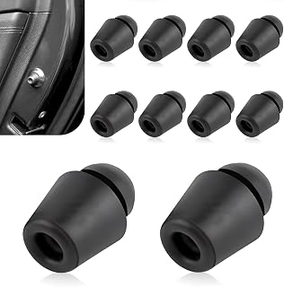 Downhill 10 PCS Vibration Damping Rubber Piers, Vehicle Trunk Cushioning Rubber Pads, Door Block Plug Snap Fittings, Suitable for Most Cars, Trucks, SUVs (Black)