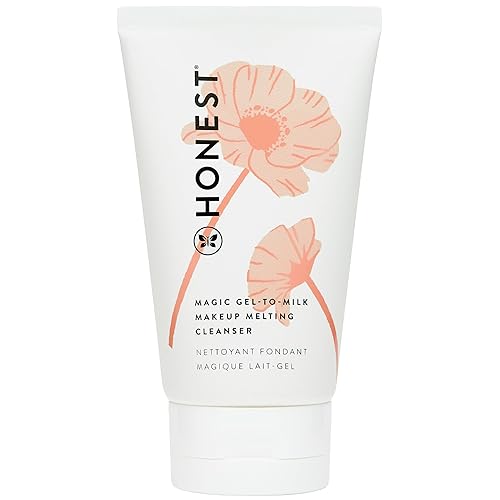 Honest Beauty Limpiador mágico de gel a leche con arcilla de caolín rosa y agua  Certificado EWG  probado por dermatólogos y oftalmólogos y libre de
