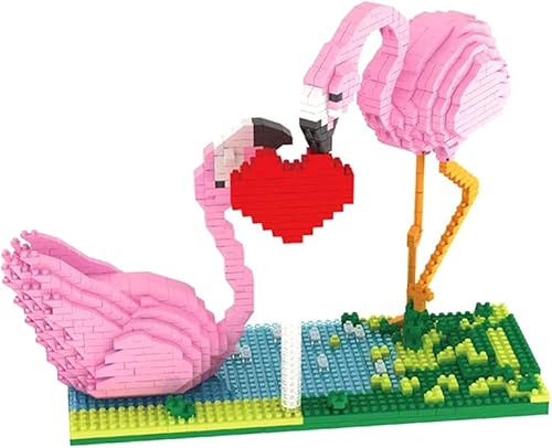 Miniatura 4 de Mini bloques de construcción Larcele de perros, ladrillos de juguete para construir mascotas, 950 piezas KLJM-02, Flamingo