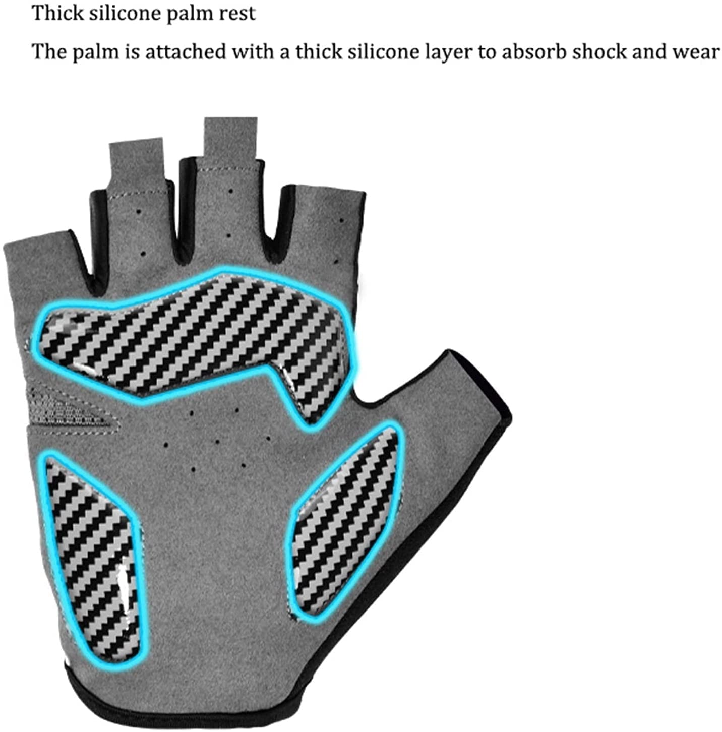 Guantes De Bicicleta De Montaña Guantes de la mitad de los dedos Men Bicycle Gym Fitness Non-Slip Sports Bike Gloves
