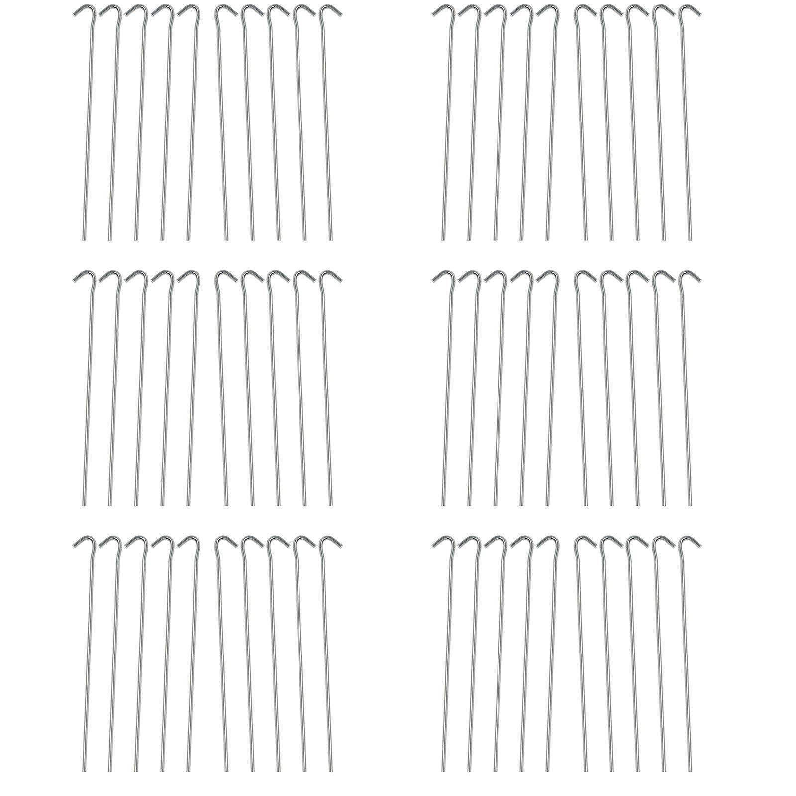 Pioli da tenda in acciaio zincato, confezione da 20, cm, picchetti da | Fissa tende, teli, gazebo e strutture da giardino. Ogni piolo da cm ha un gancio da 2,5 cm per corde o tiranti.(60 Pegs)