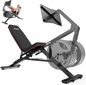 PASYOU Leg Press Machine for Home Gym – Adjustable Foot Plate, Weight Bench with Leg Extension