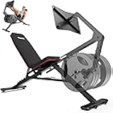 PASYOU Leg Press Machine for Home Gym – Adjustable Foot Plate Weight Bench with Leg Extension, Compact Footprint Workout Bench for Glutes, Quads & Hamstrings, Compatible with 1'' and 2'' Weight Plates