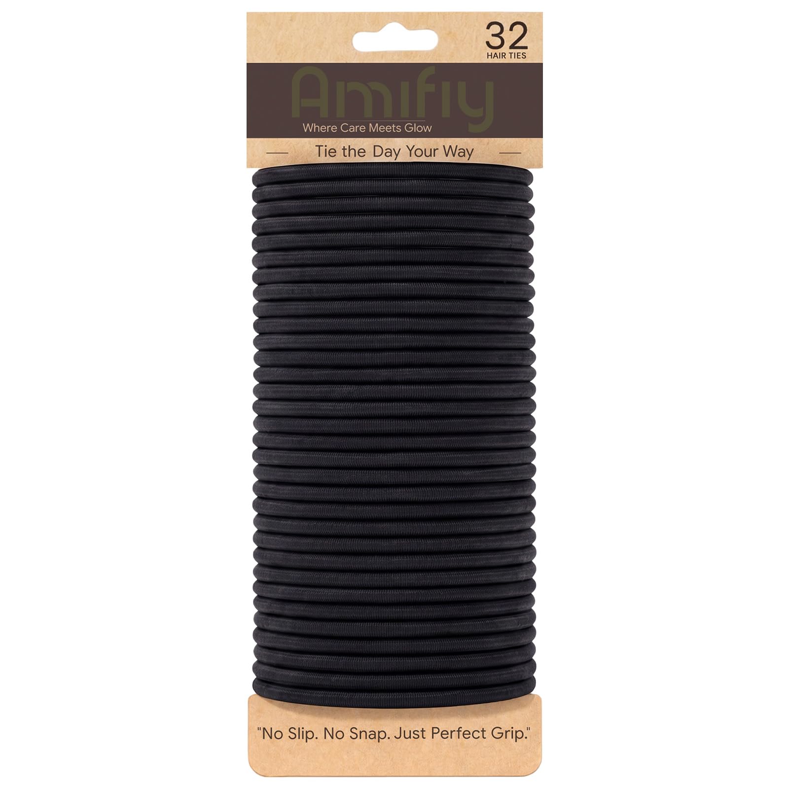 Amifiy Black Hair Ties No Damage - hair accessories | Mubboo