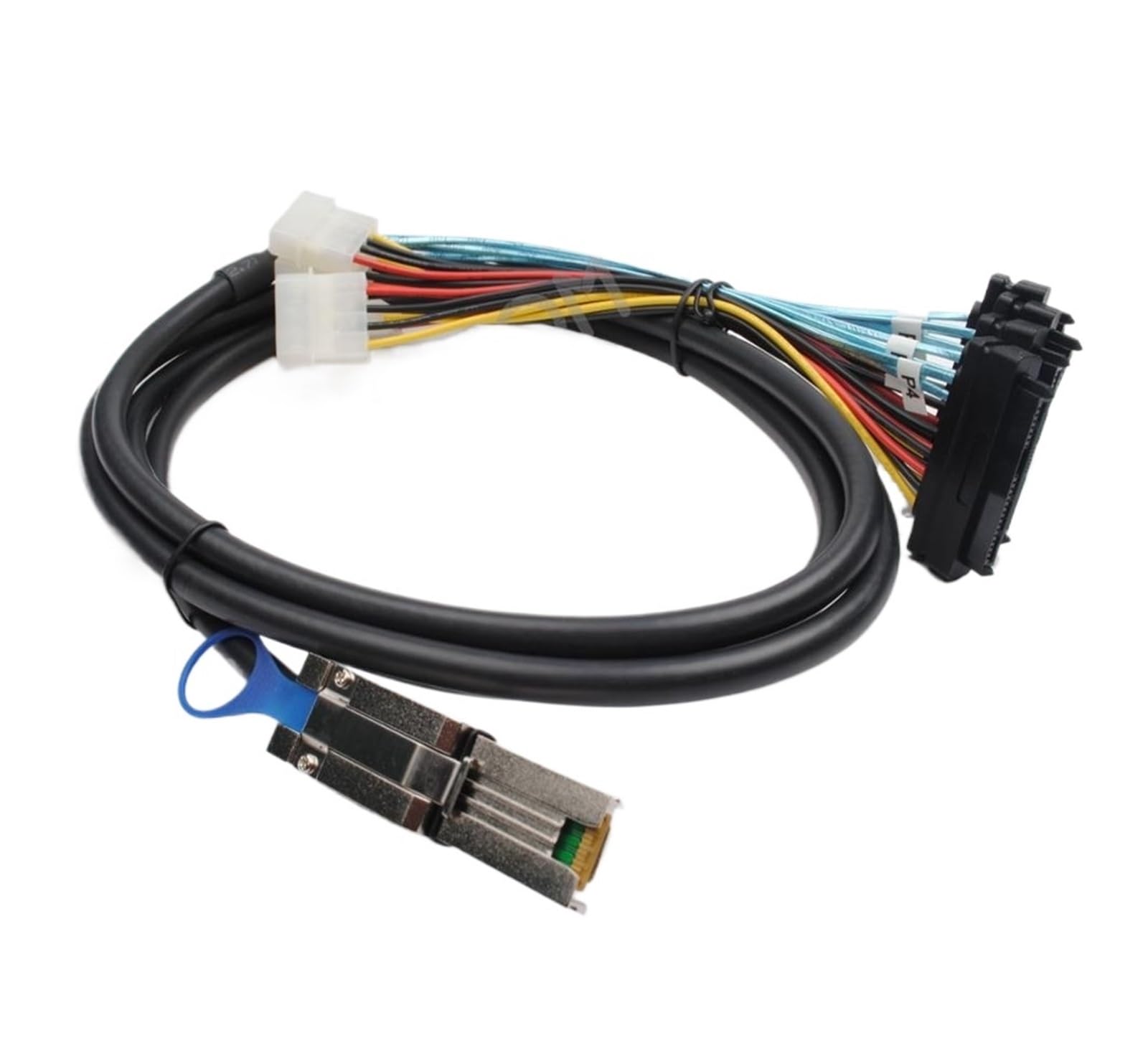 SFF-8088 a SFF-8482 SAS Cable SATA MI-N 26Pin SFF 8088 a 4 8482 29Pin con de alimentación grande pines 100CM/200CM(1M)