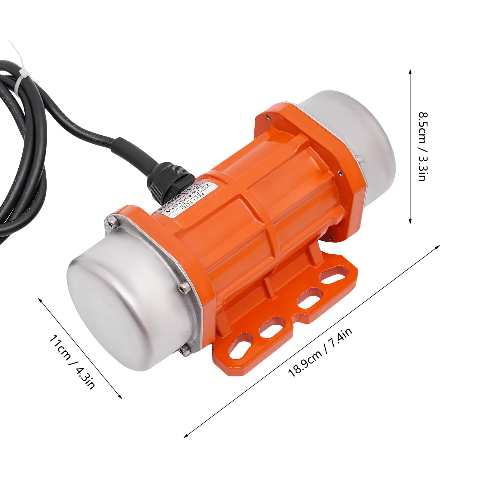 100 W 220 V 50 Hz vibratore motore multiuso motore a vibrazione asincrono di alta qualità per estrazione mineraria, metallurgia, carbone, elettricità, edilizia, chimica 3000 giri/min