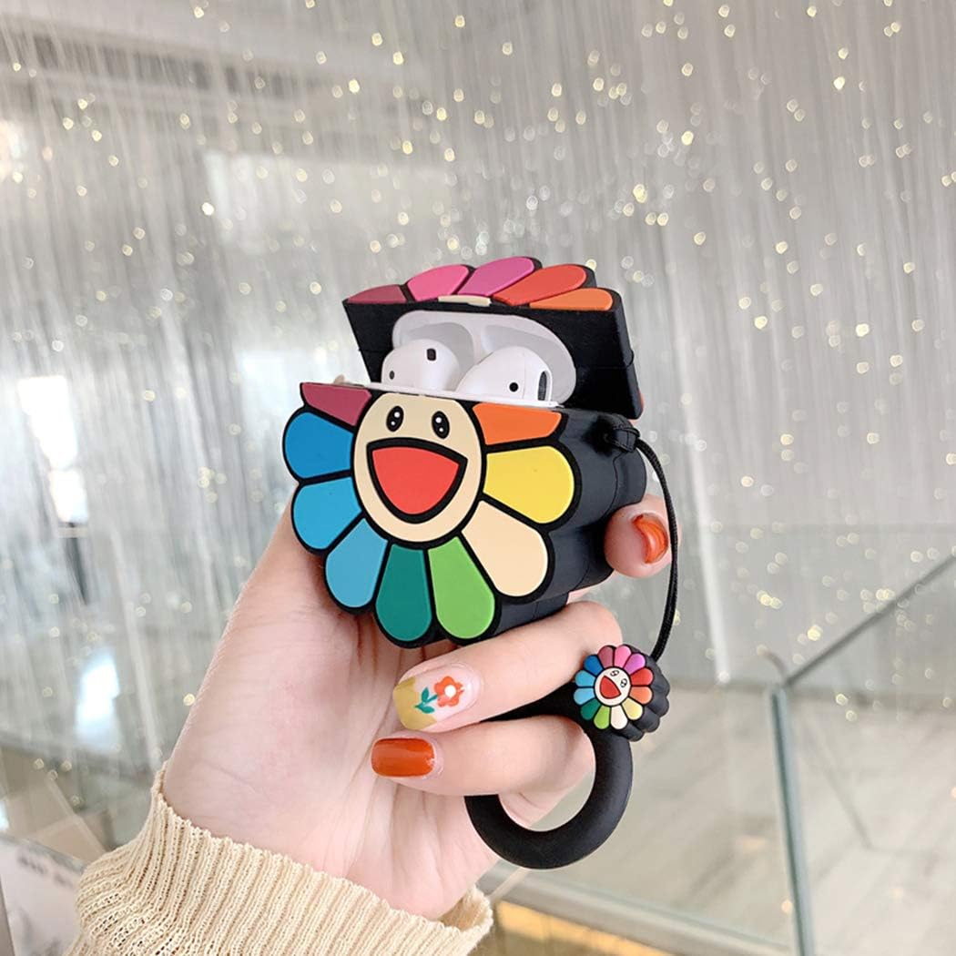 Discount 90% Joyleop(Sun Flower) Compatible with Airpods 1/2 Case Cover, 3D Cute Cartoon Plant Funny Fun Cool Kawaii Fashion,Silicone Airpod Character Skin Keychain Ring, for Girls Boys Teens Kids Air pods 1& 2