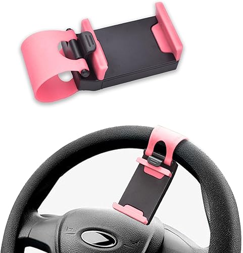 Soporte de teléfono para volante de automóvil, soporte para teléfono inteligente para volante portátil, clip de montaje para iPhone 14131211 Pro