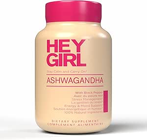 Ashwagandha 1005 mg Ashwagandha Root Powder with Black Pepper Extract 120 Capsule By Hey Girl Nutrition