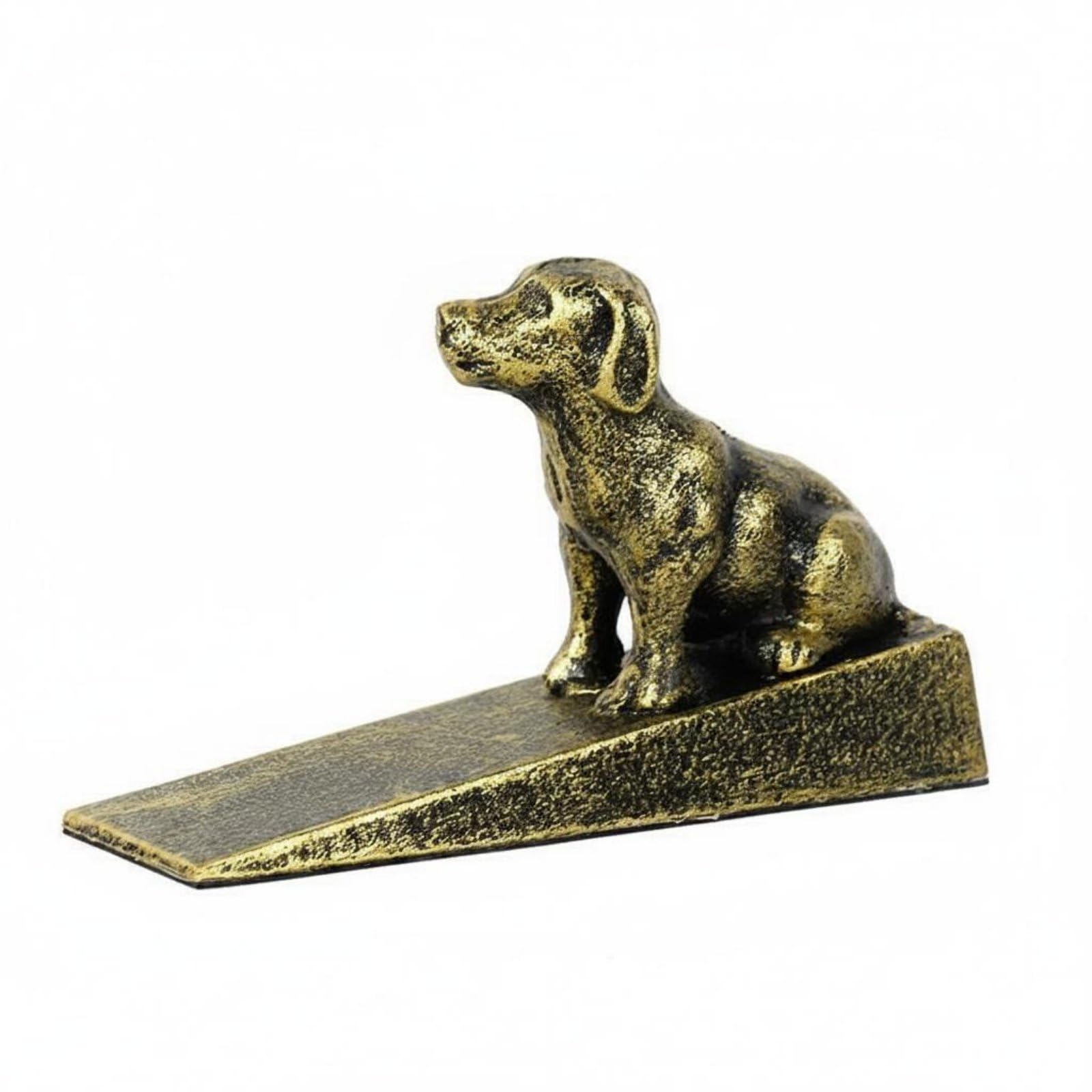 No Drilling Iron Cartoon Door Stop Anti-Collision Cartoon Creature Door Stop Windproof Easy to Use for Indoor, Bronze Gold, Puppy Solid Plug | Home & Garden | Home D?cor | Doorstops-image-12