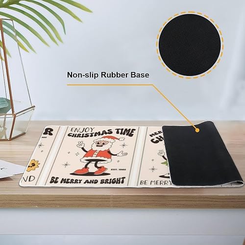 Miniatura 3 de Playful Retro Christmas Character Signs Mouse Pad Large Gaming Mousepad with Non- Slip Rubber Base Smooth Face Desktop Mats for Desk Laptop Mat Desk