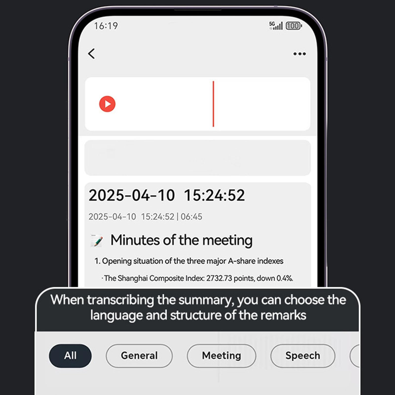 GOWENIC Enregistreur Vocal IA, Enregistrement IA, Traduction en 112 Langues, Transcription en Temps Réel, Organisation Intelligente du Contenu, pour Les Cours, Les Réunions et Les appels. (64GB)