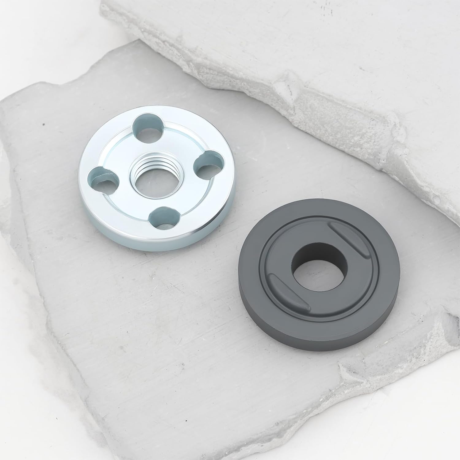 2 Pairs of Replacement Flange Nuts Indoor and Outdoor Compatible with Makita 9523 Angle Grinder Robust Metal Parts