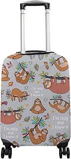 A capa de mala de bagagem serve para malas de 46-81 cm Incrível preguiça preguiça elástica antiarranhões protetor de viagem P-GG, Multicor, S(Fits 18-20in suitcases)