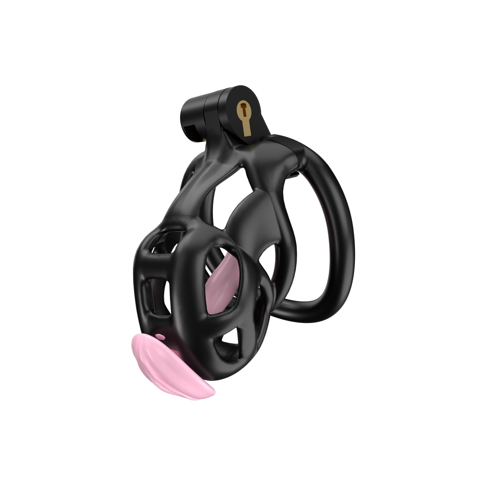Black Cobra Chastity Device Yithuet 3D Printed Cock Cage Discreet Packaging S Black