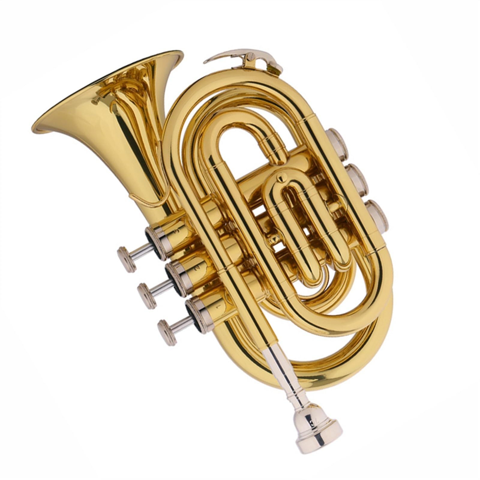 Trąbki Trąbka Pocket B Instrument Muzyczny Mosiężny Przenośny Trąbka Wytrzymały Mosiądz Stal Nierdzewna