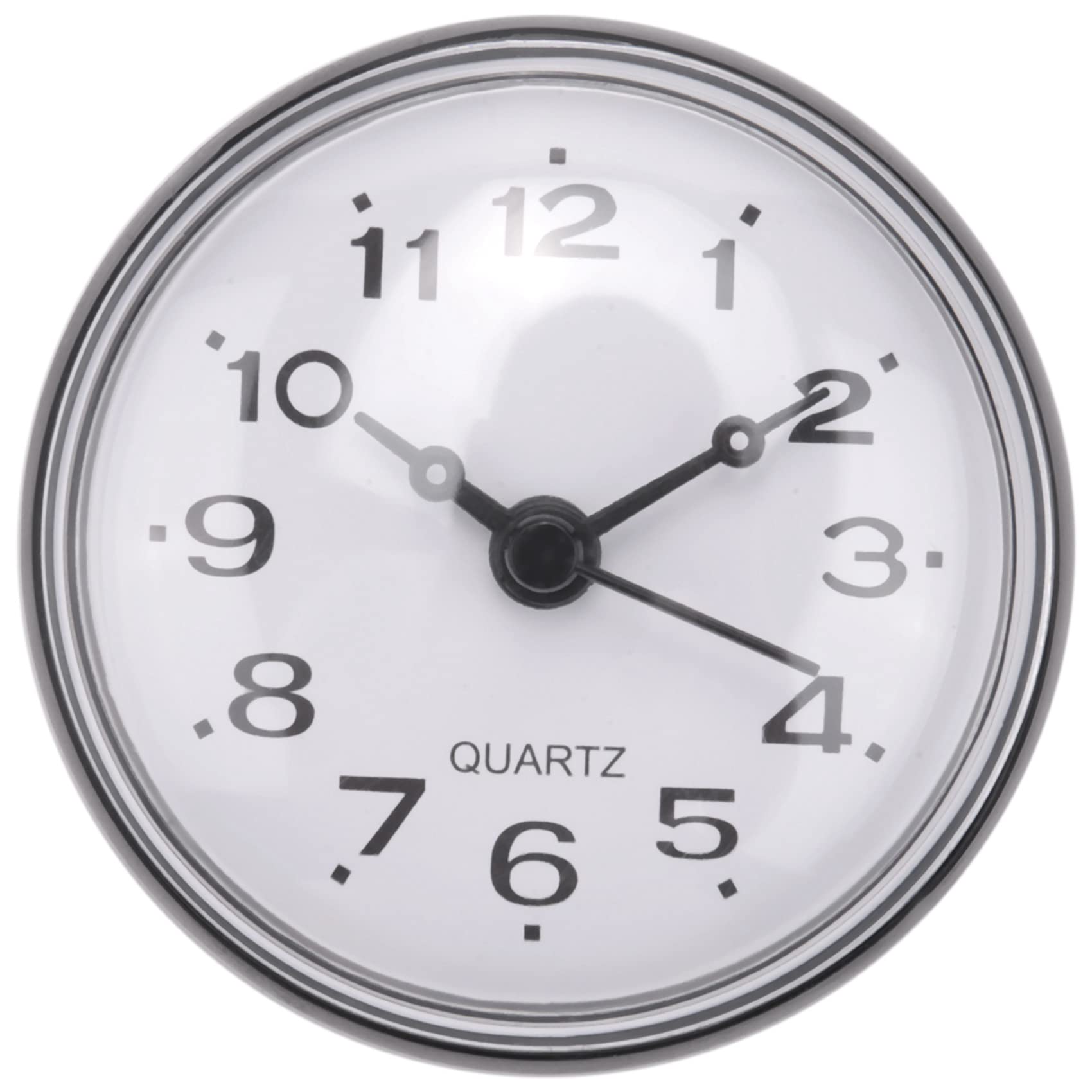 Srutueo 7cm Waterproof Kitchen Bathroom Shower Clock Suction Cup Sucker Wall Black