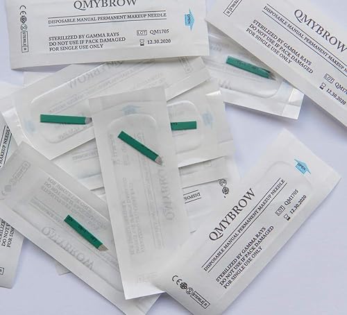 Miniatura 6 de Microblading 14 Pins 0.007 in Aguja Delgada 100pcs Maquillaje Permanente Ceja Tatuaje Aguja - QMYBROW
