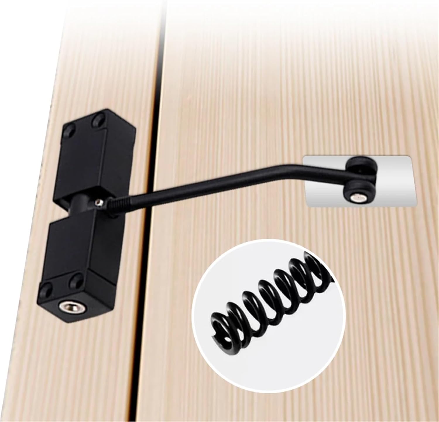 Adjustable Door Closing Hinge Wear Resist Rebound Stopper Safety Spring Closer for Commercial & Home Use