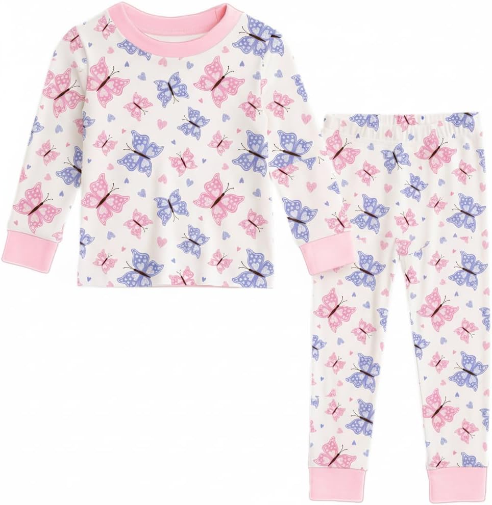 Viscose Baby Pajamas 2-Piece Pajamas for Kids Ultra Soft Comfy Moisture-Wicking, Ge...