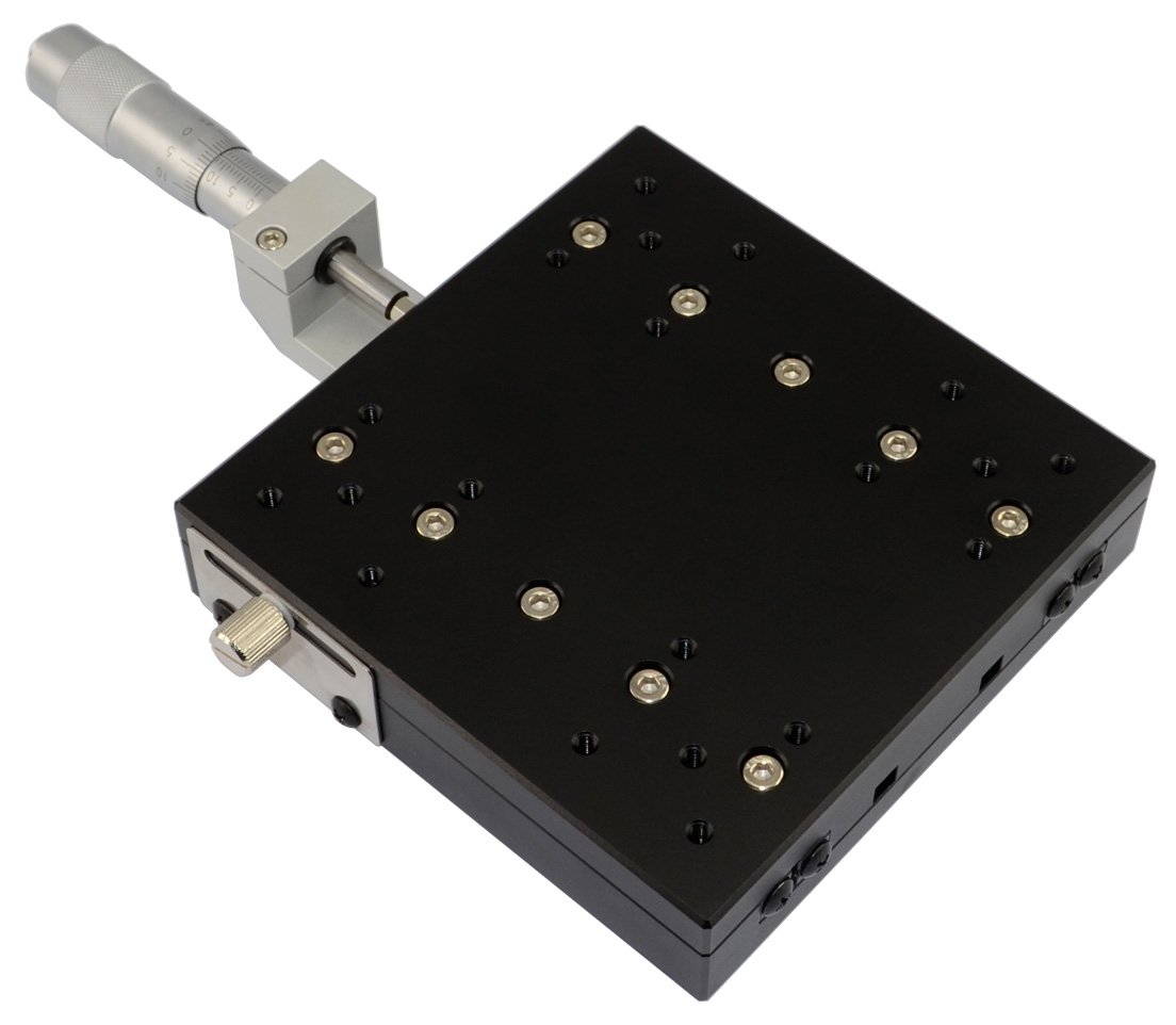 Etapa de traducción lineal X de 25 mm MPositioning T125 con base amplia de posicionamiento
