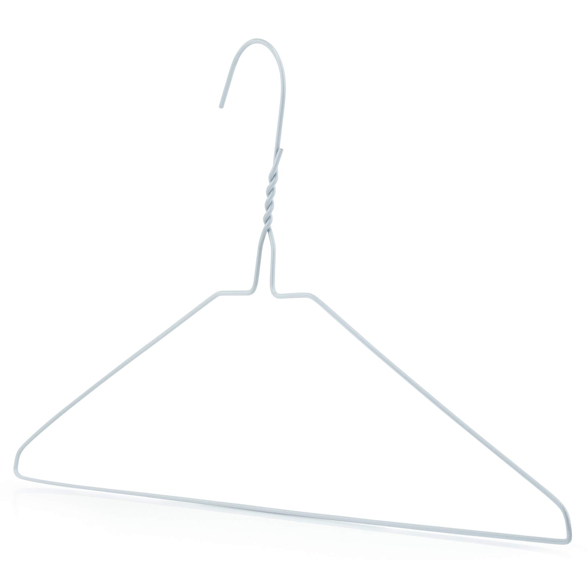 HANGERWORLD 300 Grucce in Metallo Bianco 40cm Salvaspazio per Camicie e Pantaloni per Casa e Lavanderia