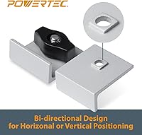 Vista 4 de POWERTEC 71821 Kit de parada bidireccional corta, bloque de parada de pista en T para carpintería, lijado y enrutamiento, 4 piezas