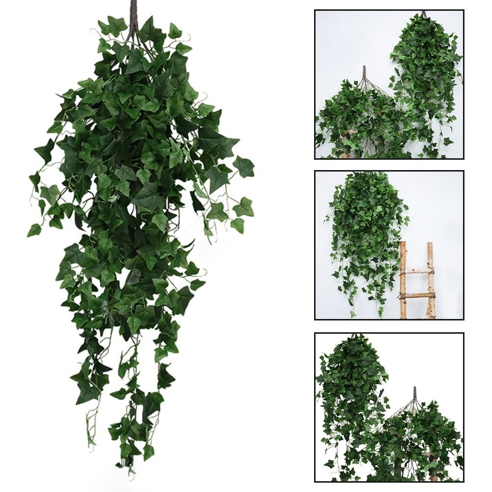 Guirlande de lierre artificiel en rotin plastique souple et feuilles denses