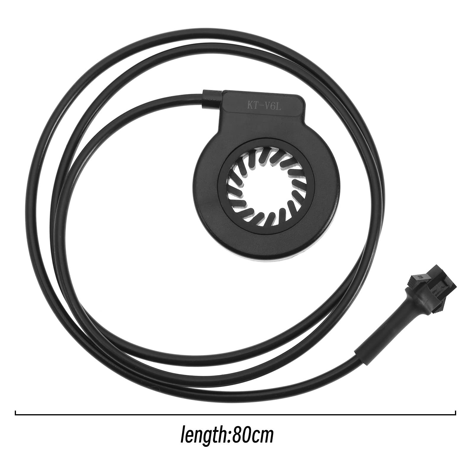 Pedale elettrico per bicicletta KT-V6L 6 Magneti Singal Hall Assist Sensore PAS Sistema a pedale Impermeabile Spina Cadenza Velocità Sensore E-Bike Accessori Nero