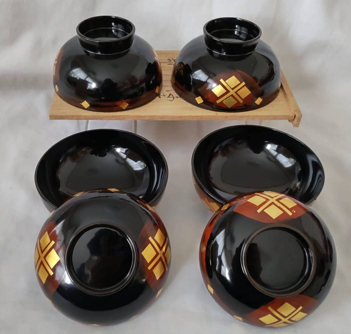 Amazon.co.jp: 岩手県 南部文秀堂 秀衡塗 木箱入 漆器 天然木 金箔 