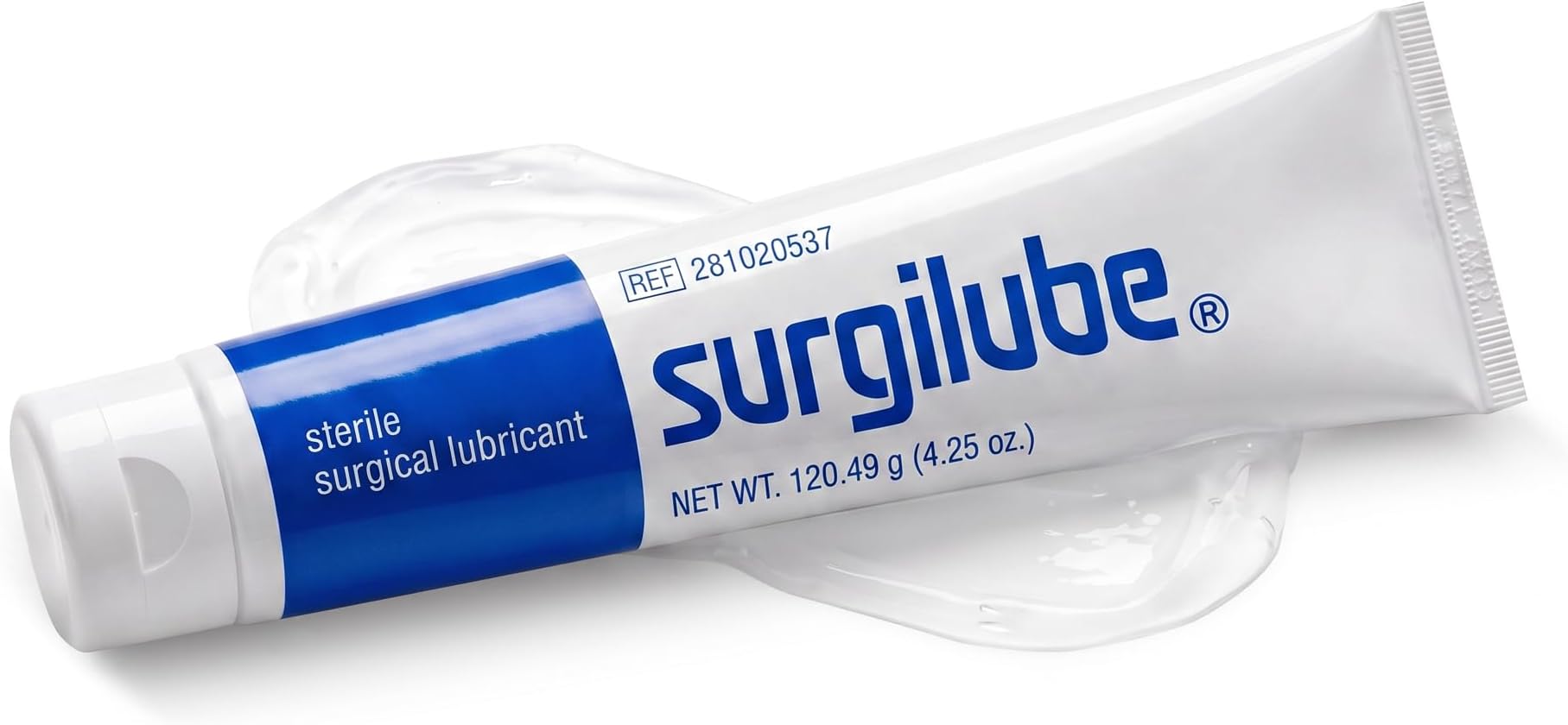 Surgilube Lubricant 4-1/4 Ounce Tube Flip-Cap | Bacteriostatic with CHG | Paraben & Carbomer-Free | Pharmaceutical-Grade