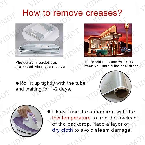 Miniatura 6 de Telón de fondo de los años 50 para fiesta de baño, ruta 66, gasolinera, fondo de fotografía de automóvil vintage, 10 x 7 pies, pancarta de