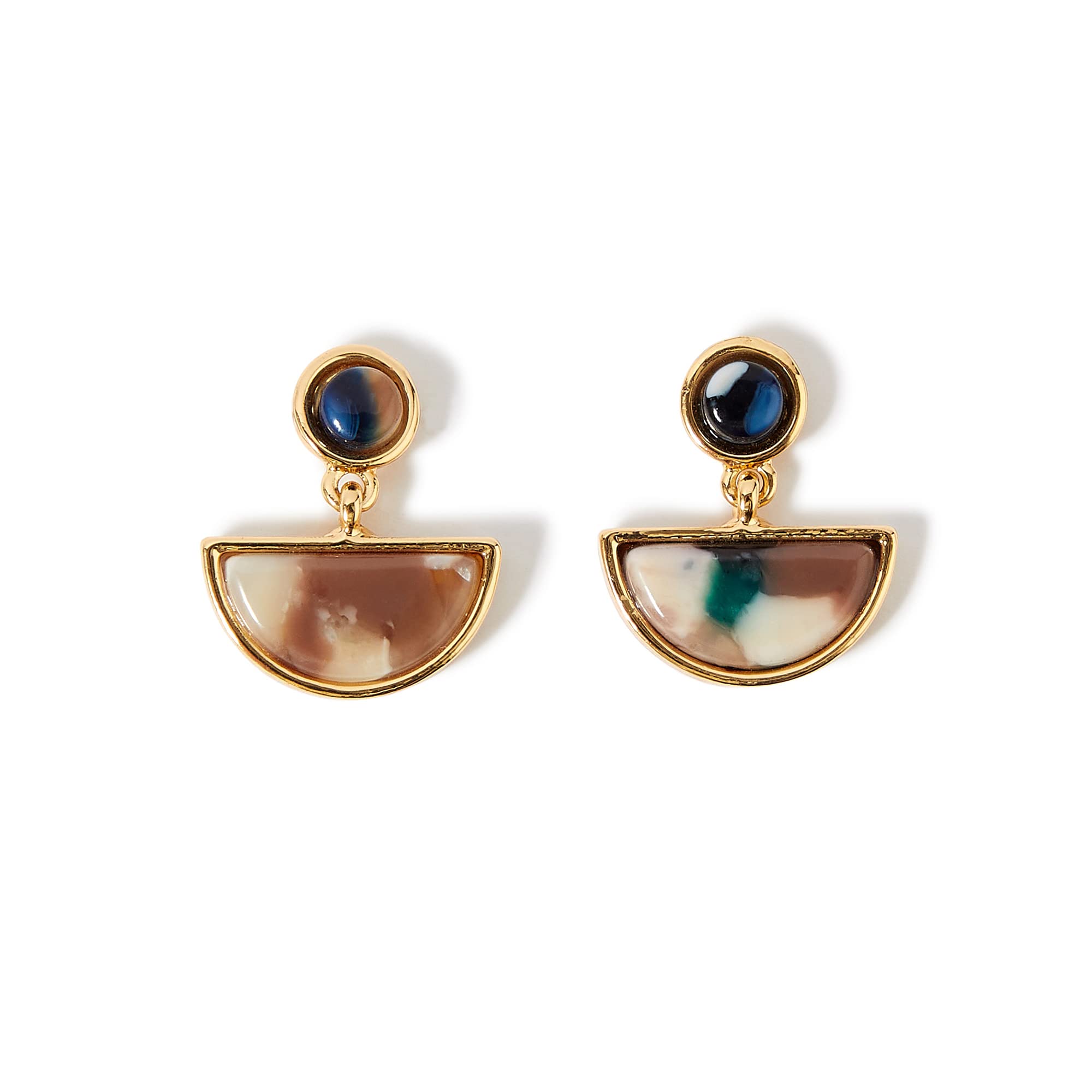 AccessorizeLondon Women's multi Willow Resin Semi Circle Shop Drop Earring