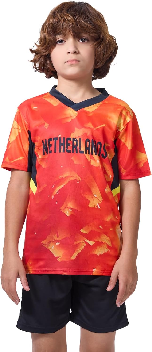 Kids Soccer Jersey- Fan Version Short Sleeve Shirt for Game Day,Training Uniform for Boy and Girls