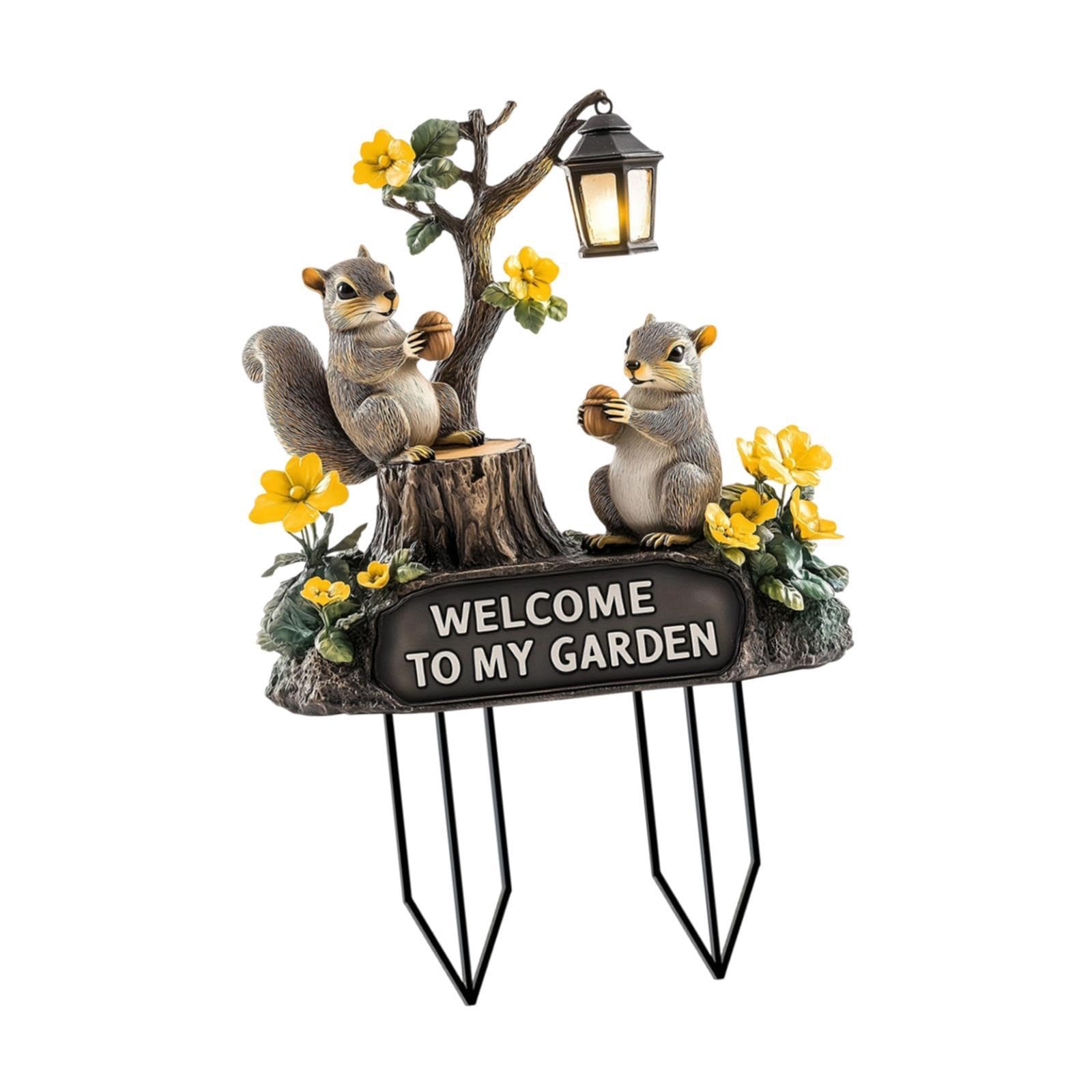 Squirrel Decorative Garden Stake 2D Yard Sign for Courtyard Pathway Backyard|Squirrels|Backyard Birding & Wildlife|Outdoor Décor|Patio-image-25