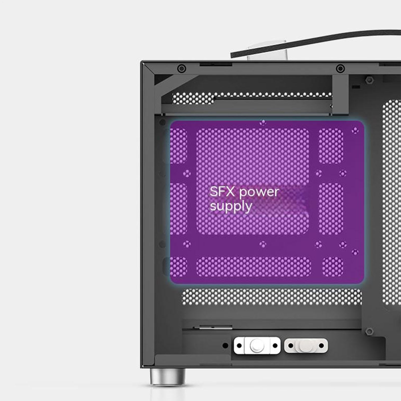 Box host per computer - ventilato, cornice durevole | Custodia per | PC desktop per il personale 'ufficio, giocatori di casa, studenti, singoli utenti, configurazione di workstation compatta,