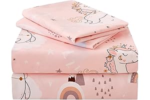 JSD Pink Moon Unicorn Kids Sheet Set Twin 3 Piece: Enchanted Nights...
