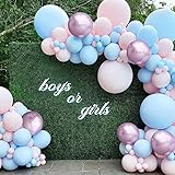 🎈🎈EINZIGARTIGER GENDER REVEAL BALLOON: Das blau-pinkfarbene Latexballon-Set enthält alles, was für eine Gender-Enthüllungsparty benötigt wird. Warten wir auf die Ankunft dieser Überraschung, ob Junge oder Mädchen.