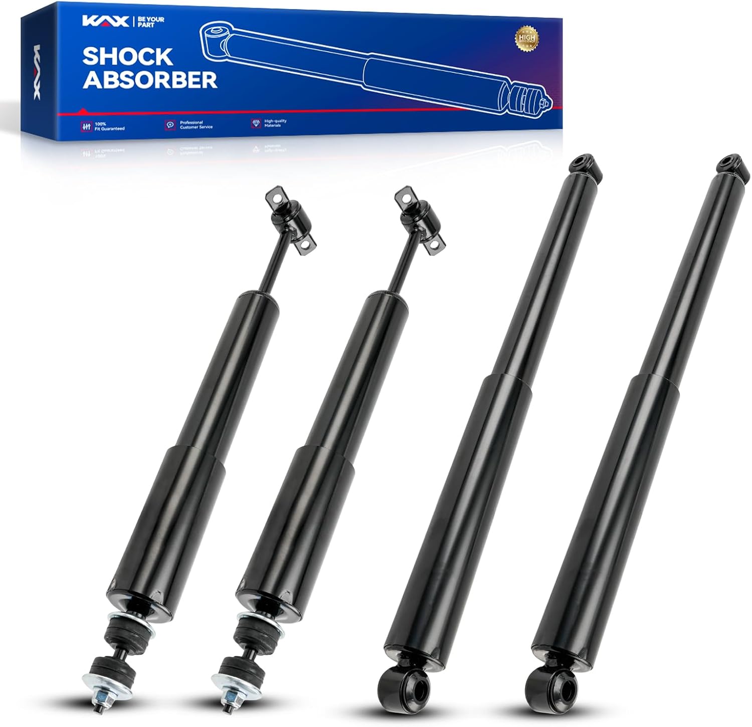 KAX Complete 4 Piece Shock Absorber Strut Set Front and Rear for 1998-2011 Ford Ranger, Direct Replacement for OE# 341302 * 2/344079 * 2